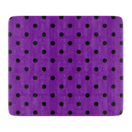 Schwarze Polka Dots auf Violet Lila Schneidebrett