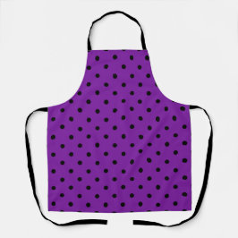 Schwarze Polka Dots auf Violet Lila Schürze