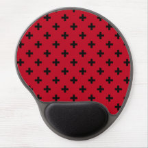 Schwarze Polka Kreuze auf rot
