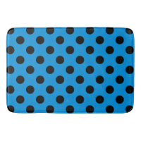 Schwarze Polka Punkte am Himmel blau