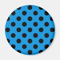 Schwarze Polka Punkte am Himmel blau