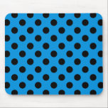 Schwarze Polka Punkte am Himmel blau Mousepad<br><div class="desc">Schwarze Polka Punkte am Himmel blau</div>