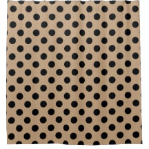 Schwarze Polka-Punkte auf Beige