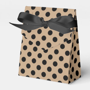 Schwarze Polka-Punkte auf Beige Geschenkschachtel
