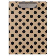 Schwarze Polka-Punkte auf Beige