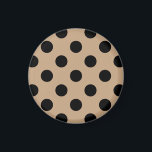 Schwarze Polka-Punkte auf Beige Magnet<br><div class="desc">Schwarze Polka-Punkte auf Beige</div>
