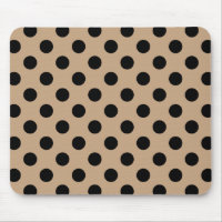 Schwarze Polka-Punkte auf Beige
