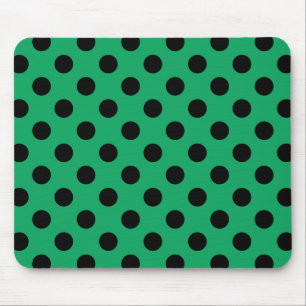 Schwarze Polka Punkte auf frisch grünem Mousepad