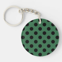 Schwarze Polka-Punkte auf kelgrün