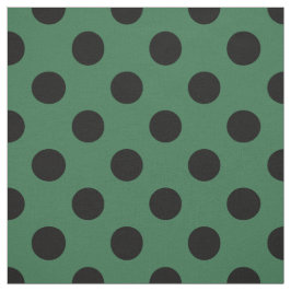 Schwarze Polka-Punkte auf kelgrün Stoff