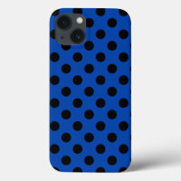 Schwarze Polka Punkte auf königsblauen Case-Mate i