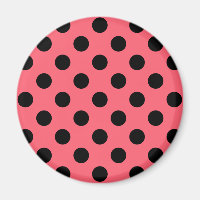 Schwarze Polka Punkte auf Korallen