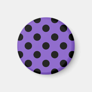 Schwarze Polka-Punkte auf Lavendel Magnet