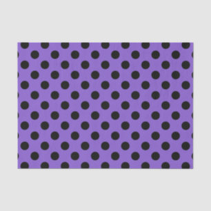 Schwarze Polka-Punkte auf Lavendel Seidenpapier