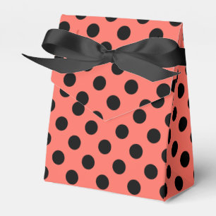 Schwarze Polka-Punkte auf lebende Korallen Geschenkschachtel