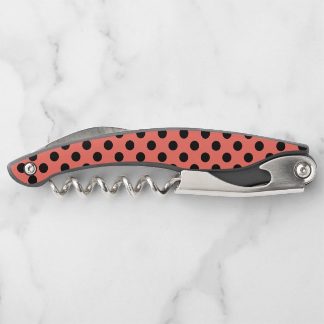 Schwarze Polka-Punkte auf lebende Korallen Kellnermesser (Rückseite)