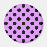 Schwarze Polka-Punkte auf Lila