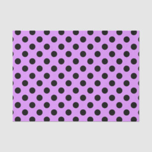 Schwarze Polka-Punkte auf Lila Seidenpapier