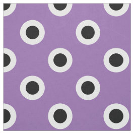Schwarze Polka Punkte auf Lila Stoff
