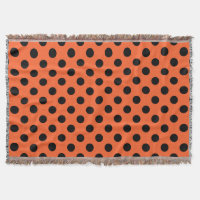 Schwarze Polka-Punkte auf Orange