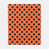 Schwarze Polka-Punkte auf Orange