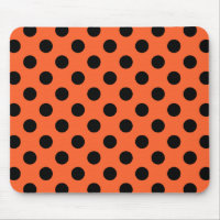 Schwarze Polka-Punkte auf Orange