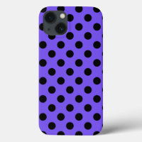 Schwarze Polka Punkte auf Periwinkle Case-Mate iPh