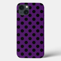Schwarze Polka Punkte auf Pflaume lila Case-Mate i