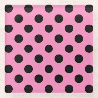 Schwarze Polka-Punkte auf Rosa