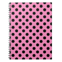Schwarze Polka-Punkte auf Rosa