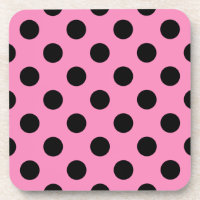 Schwarze Polka-Punkte auf Rosa