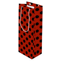 Schwarze Polka Punkte auf rot