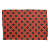 Schwarze Polka Punkte auf rot