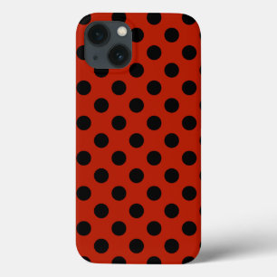 Schwarze Polka Punkte auf rotem Fall Case-Mate iPh Case-Mate iPhone Hülle