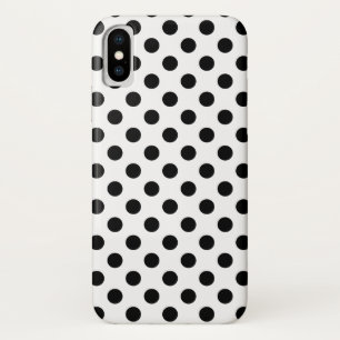 Schwarze Polka Punkte auf weiß Case-Mate iPhone Hülle