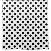 Schwarze Polka Punkte auf weiß