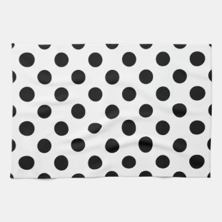 Schwarze Polka Punkte auf weiß Küchentuch