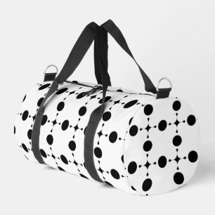 Schwarze Polka-Punkte, Polka-Dot-Muster, Punkte, g Duffle Bag