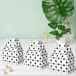 Schwarze Polka-Punkte, Polka-Dot-Muster, Punkte, g Geschenkschachtel