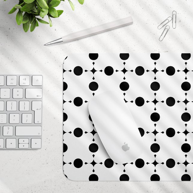 Schwarze Polka-Punkte, Polka-Dot-Muster, Punkte, g Mousepad (Von Creator hochgeladen)