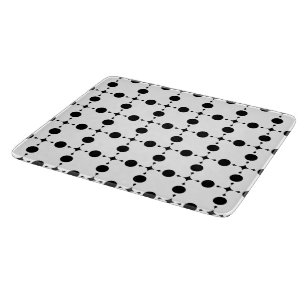 Schwarze Polka-Punkte, Polka-Dot-Muster, Punkte, g Schneidebrett