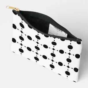 Schwarze Polka-Punkte, Polka-Dot-Muster, Punkte, g Zubehörtasche