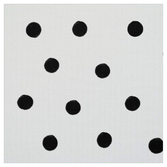 Schwarze Polka-Punkte Stoff (Muster)