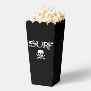 Schwarze Popcorn-Boxen für Surf und Skull Geschenkschachtel