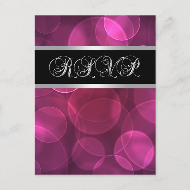 Schwarze Postkarte (Hot Pink Black Postcard)-UAWG (Vorderseite)