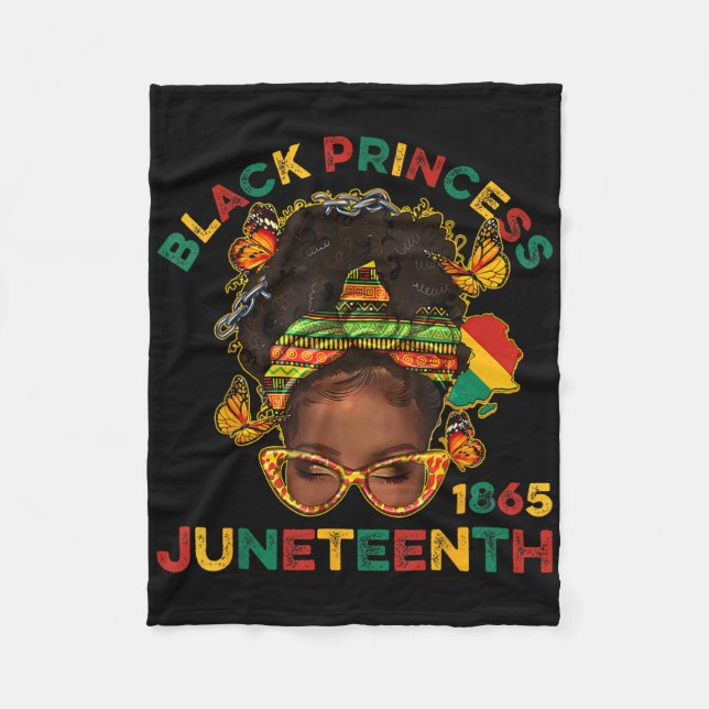 Schwarze Prinzen Juneteenth 1865 Geschichtsmonat M Fleecedecke (Vorderseite)