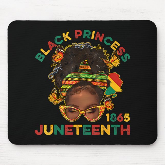 Schwarze Prinzen Juneteenth 1865 Geschichtsmonat M Mousepad (Vorne)
