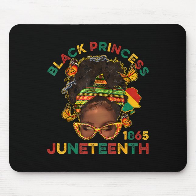 Schwarze Prinzen Juneteenth 1865 Geschichtsmonat M Mousepad (Vorne)