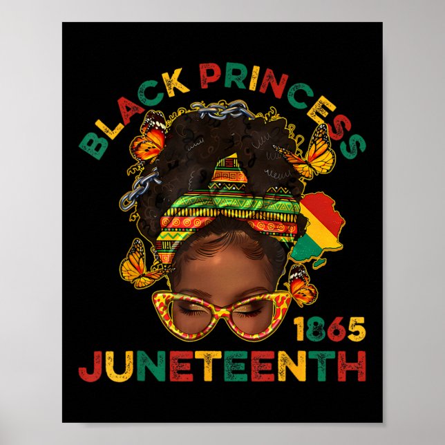 Schwarze Prinzen Juneteenth 1865 Geschichtsmonat M Poster (Vorne)