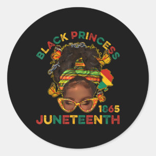 Schwarze Prinzen Juneteenth 1865 Geschichtsmonat M Runder Aufkleber